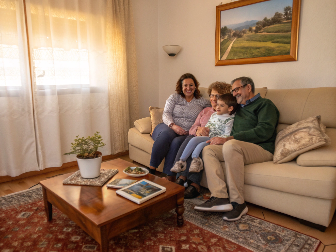 Professional family support environment in a calm, neutral setting